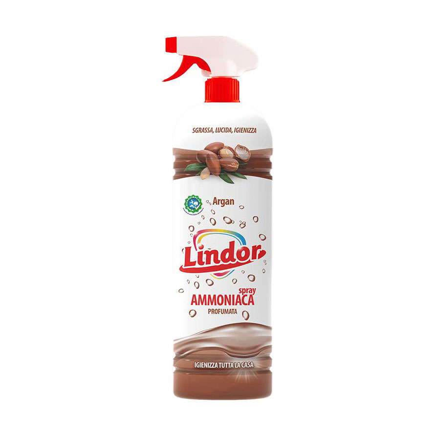 Спрей для чищення твердих поверхонь Lindor Арган, з аміаком, 900 мл